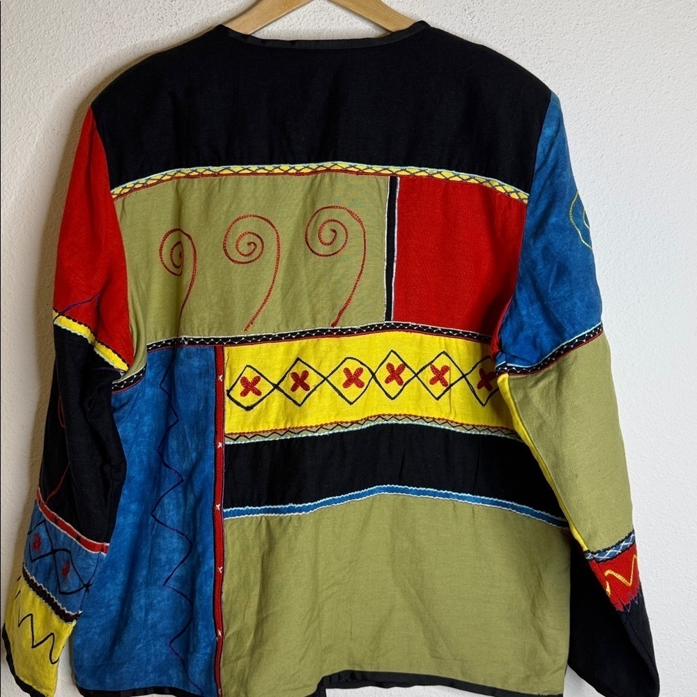 Draper’s & Damon’s Patchwork Jacket with shoulder pads Plus XL NWT - Picture 4 of 5